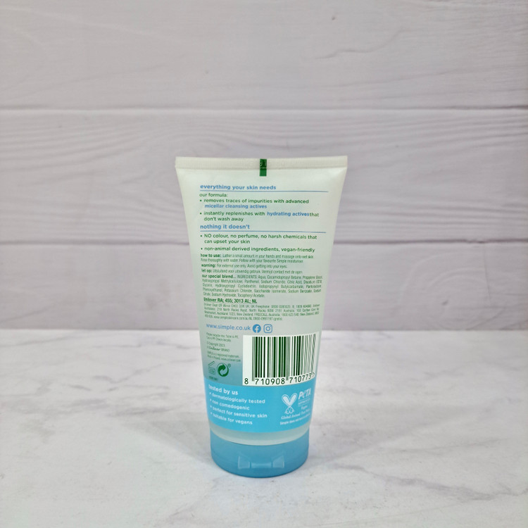 ژل شستشوی صورت سیمپل مدل Micellar Gel Wash مناسب پوست خشک و دهیدراته