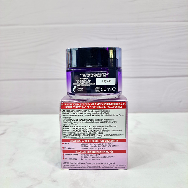 کرم روز ضد چروک و آبرسان لورآل پاریس Revitalift Filler حاوی هیالورونیک اسید 50 میلیلیتر