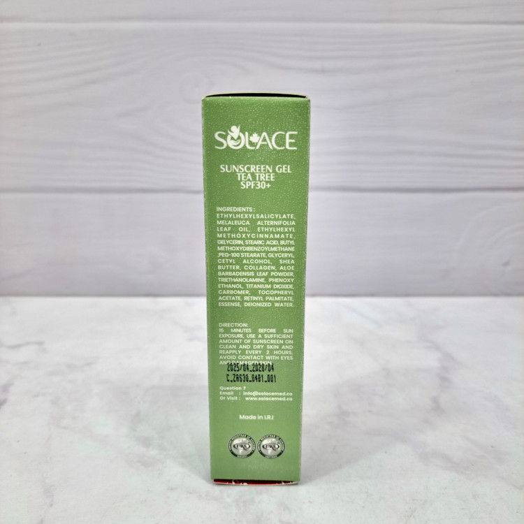 ژل ضد آفتاب سولس حاوی روغن درخت چای SPF 30+