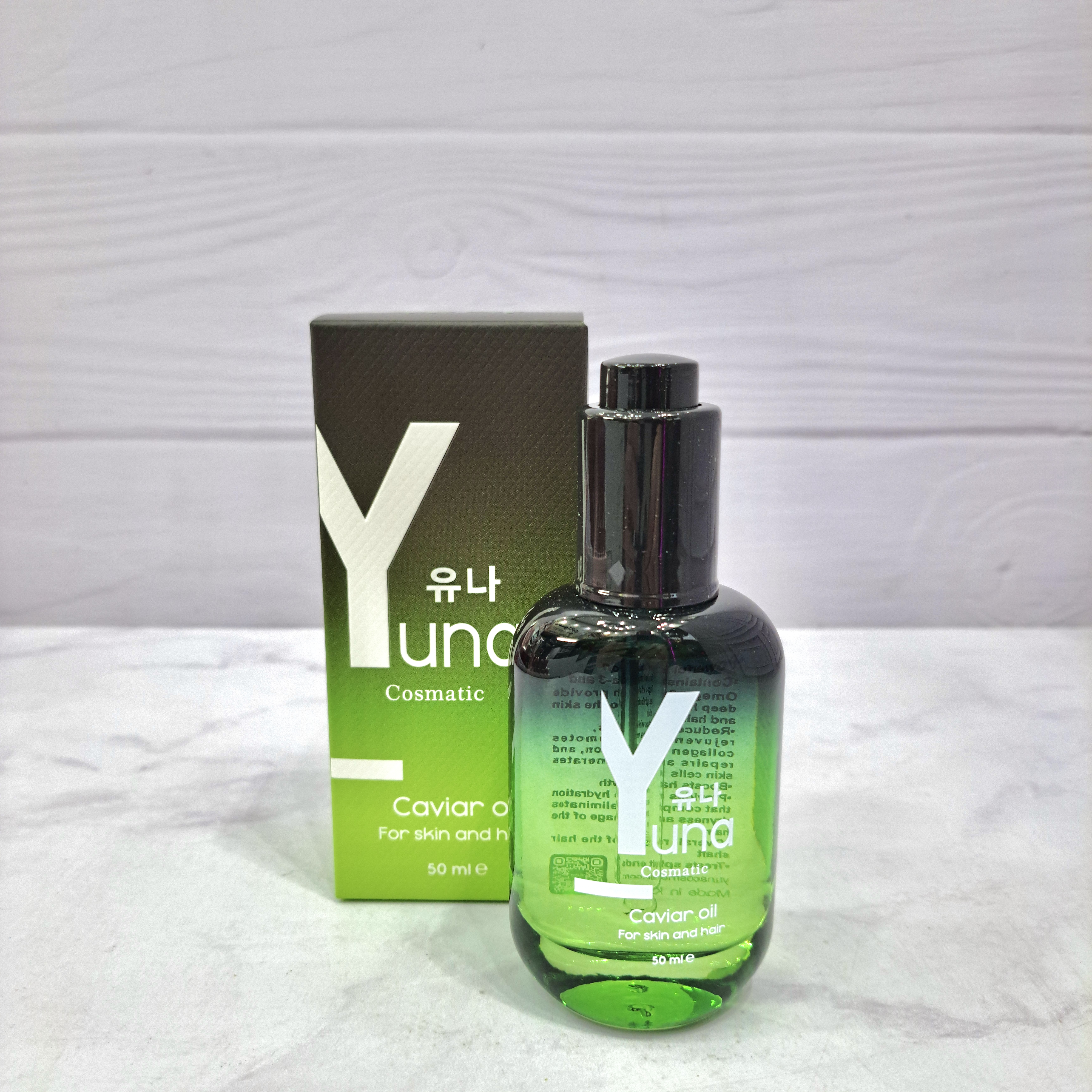 روغن خاویار یونا Yuna Cosmatic مناسب پوست و مو ۵۰ میلی‌لیتر