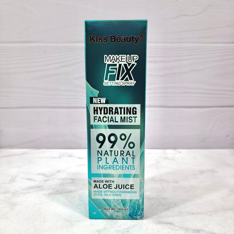اسپری فیکس کننده آرایش کیس بیوتی Kiss Beauty Makeup Fix Setting Spray میست صورت آبرسان، تسکیندهنده و متعادلکننده ۱۸۰ میلی گرم