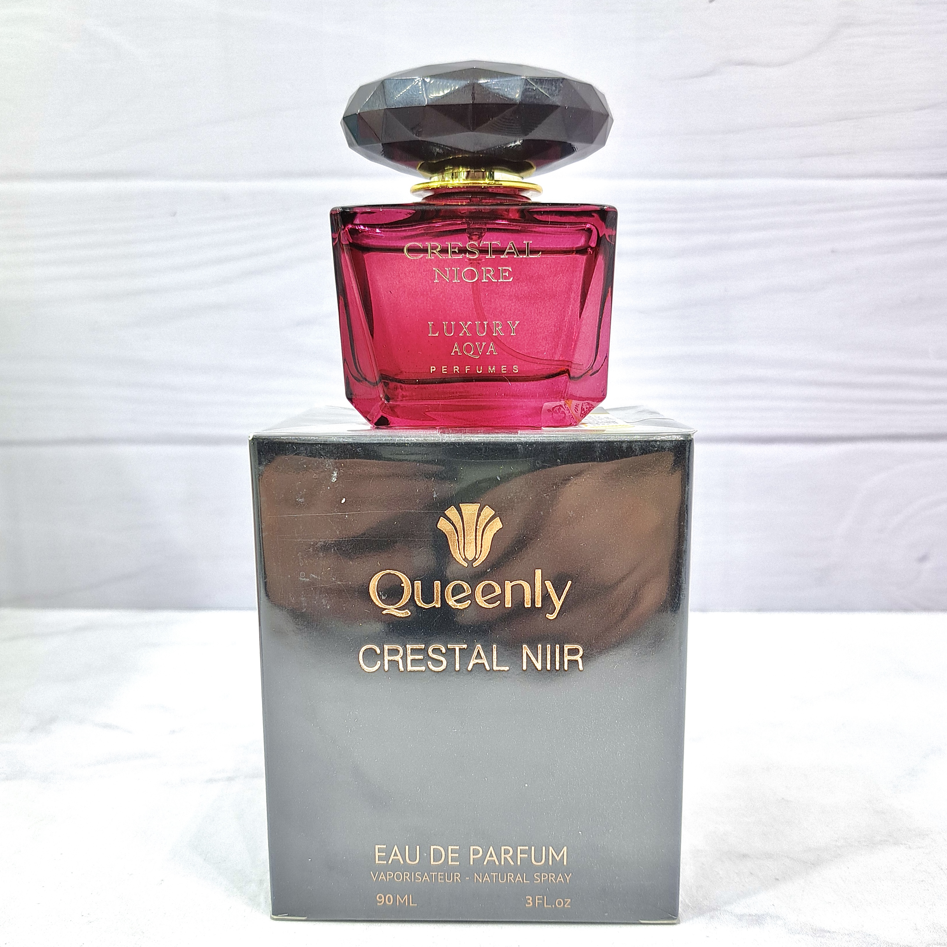 عطر زنانه کریستال نویر Luxury Aqva Queenly ادو پرفیوم Crestal Niore حجم ۹۰ میل